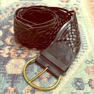 Tarnish Black braided belt